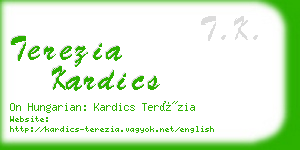 terezia kardics business card